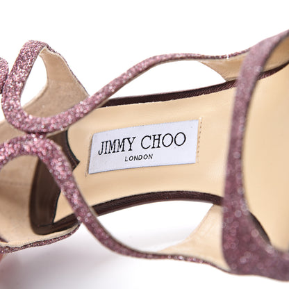 Jimmy Choo Glitter Lang Sandals 40 Pink 6 of 10