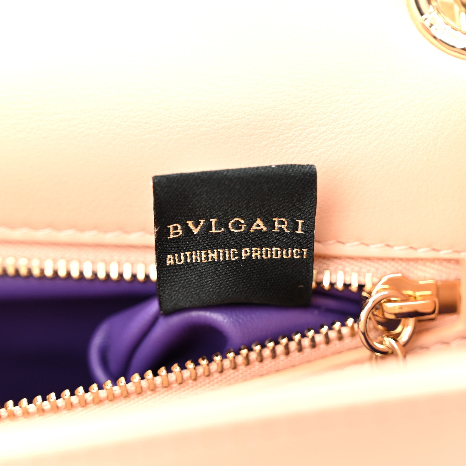 Bulgari Calfskin Matelasse Small Serpenti Cabochon Shoulder Bag Peach 7 of 10