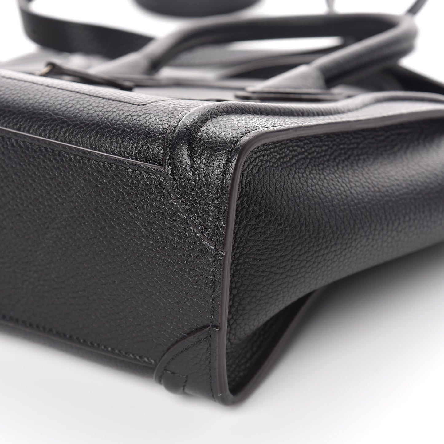 Drummed Calfskin Nano Luggage Black