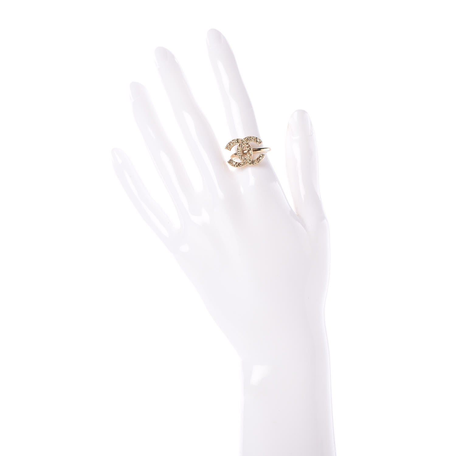 Chanel CC Chain Logo Ring 6 Gold 2 of 5