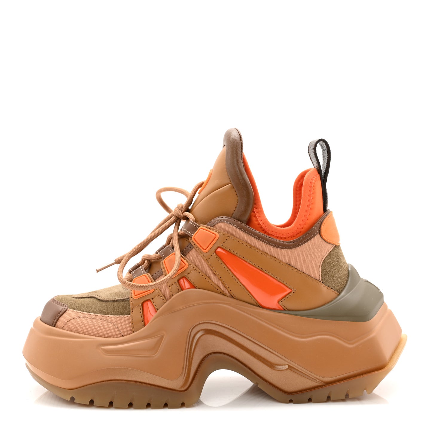 Calfskin Suede LV Archlight 2.0 Platform Sneakers 35.5 Caramel