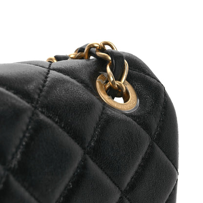 Chanel Shiny Lambskin Quilted Small Daily Friend Flap Black 13 of 14