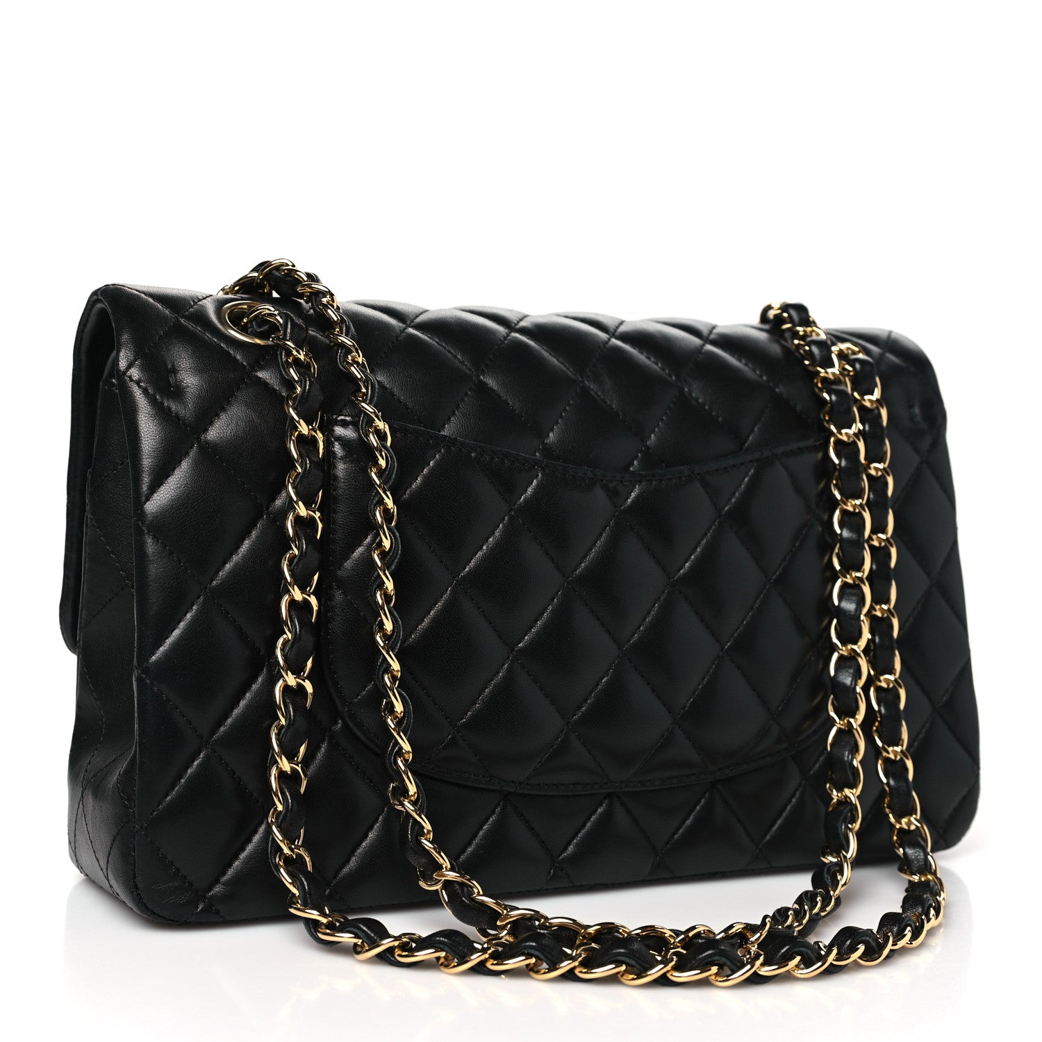 Chanel Lambskin Quilted Medium Double Flap Black 3 of 11