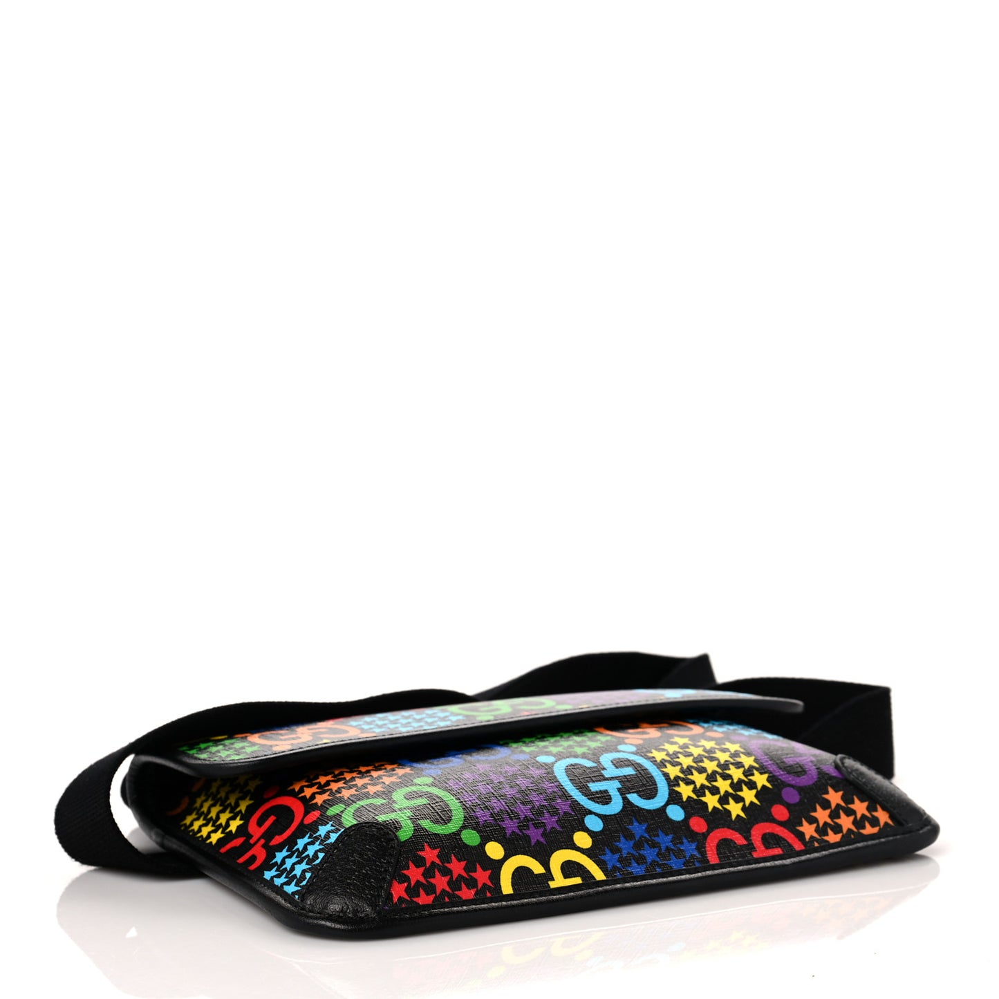 GG Supreme Monogram Psychedelic Slim Belt Bag Black