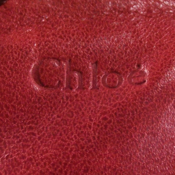 Chloe Leather Heloise Satchel Red 6 of 11