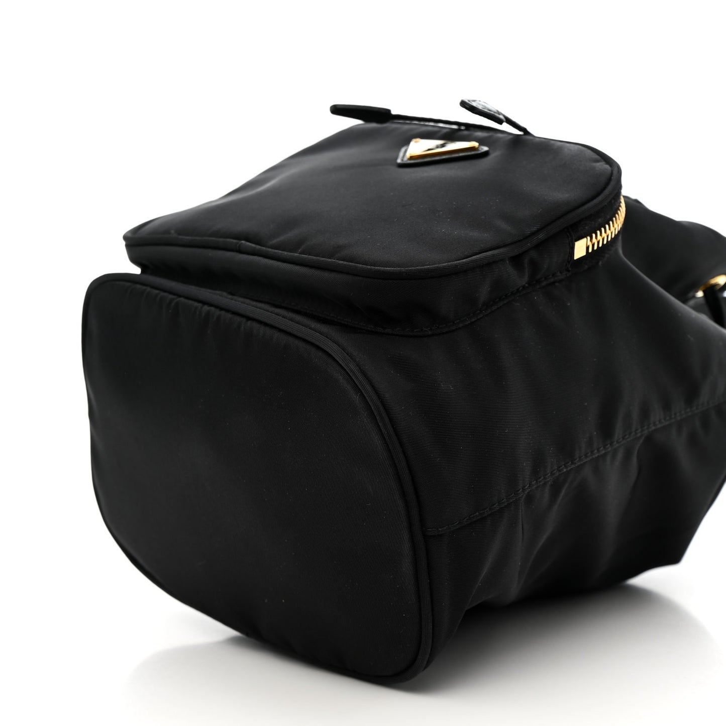 Saffiano Tessuto Nylon Mini Bucket Crossbody Bag Black