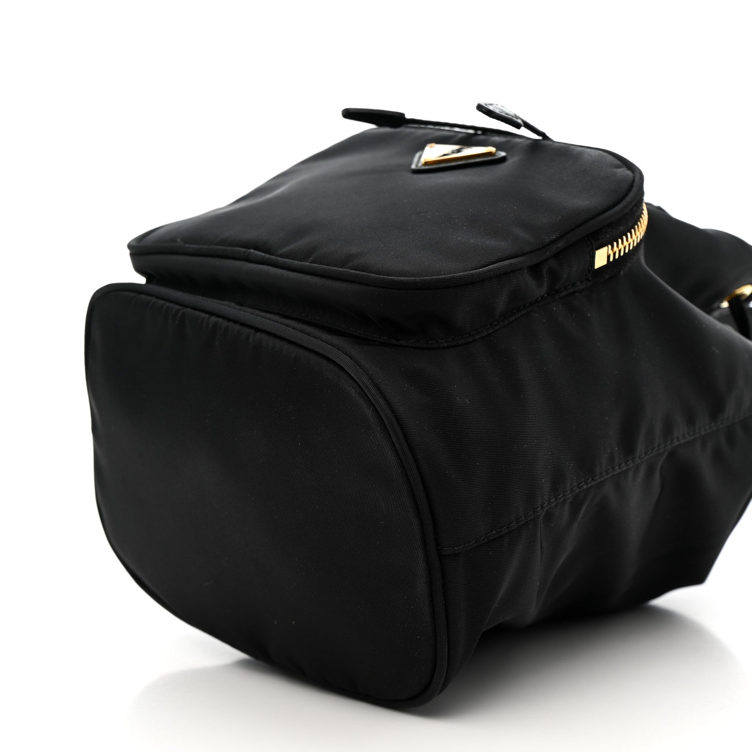 Prada Saffiano Tessuto Nylon Mini Bucket Crossbody Bag Black 9 of 9