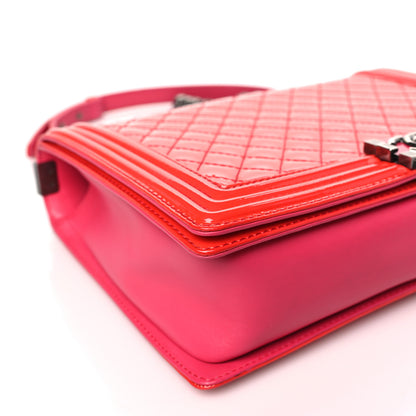 Chanel Patent Quilted Large Boy Flap Pink 8 of 10