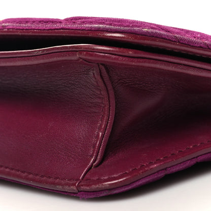 Gucci Velvet Matelasse GG Marmont Mini Bag Fuchsia Violet Cyclamen 9 of 14
