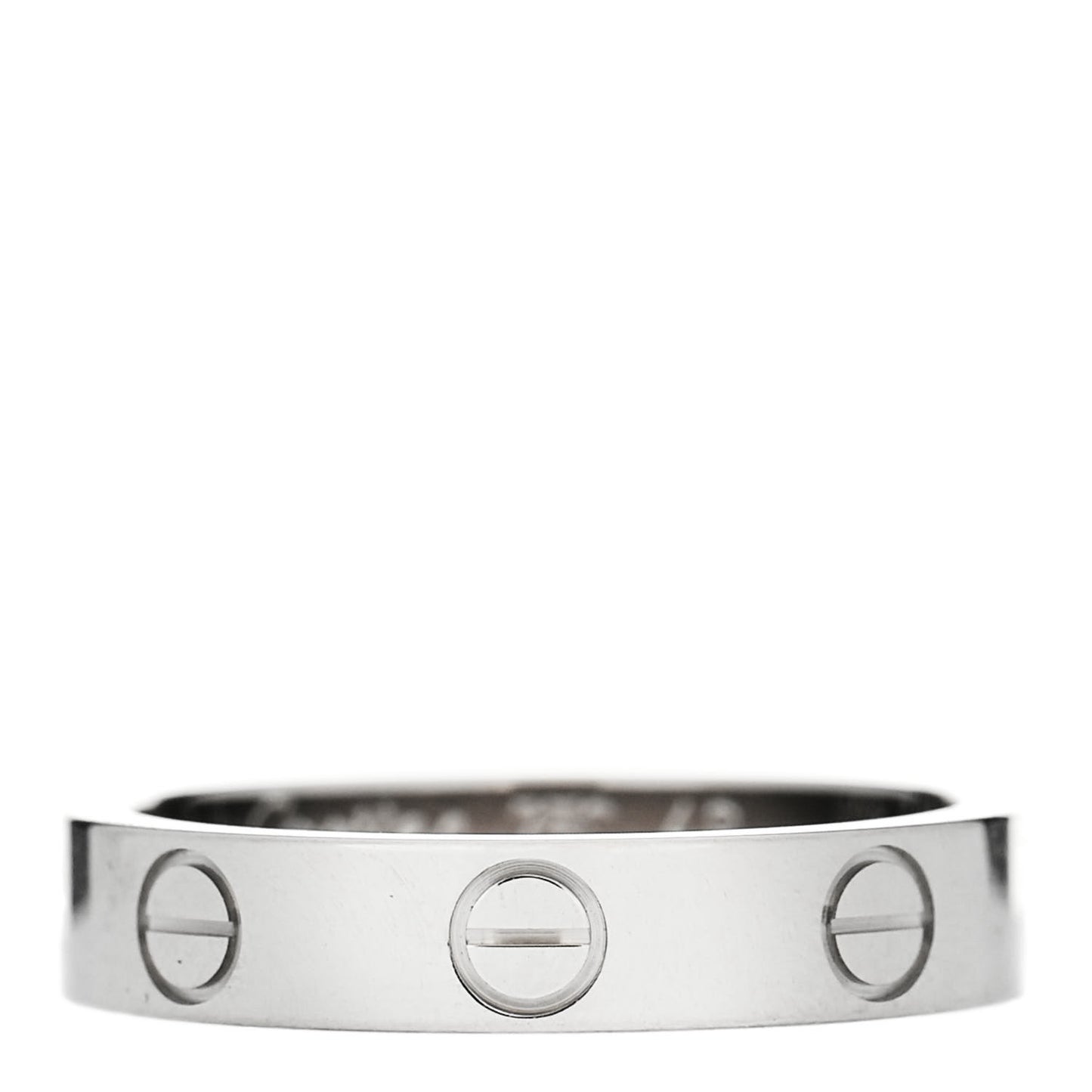 18K White Gold 3.5mm LOVE Wedding Band Ring 49 4.75