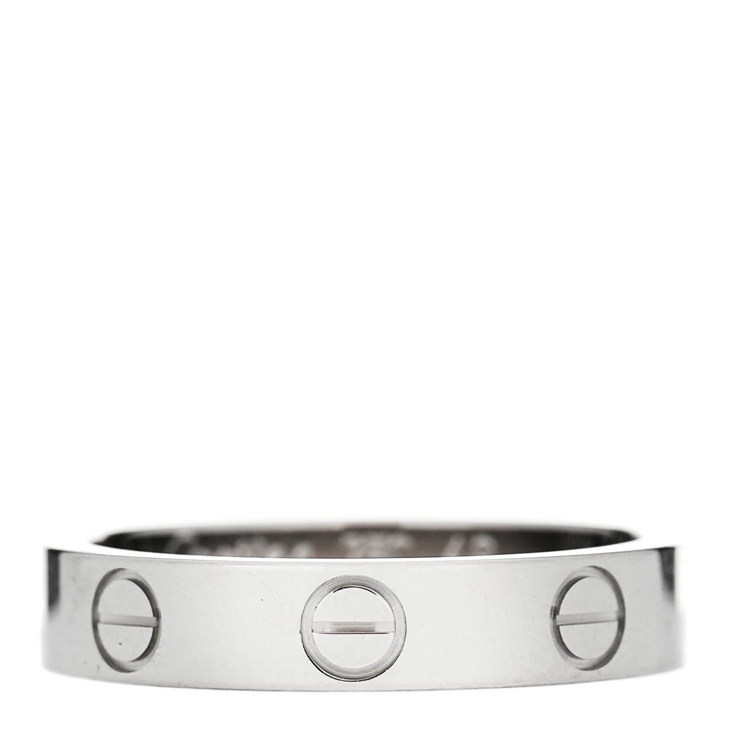 Cartier 18K White Gold 3.5mm LOVE Wedding Band Ring 49 4.75 1 of 4