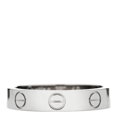 Cartier 18K White Gold 3.5mm LOVE Wedding Band Ring 49 4.75 1 of 4