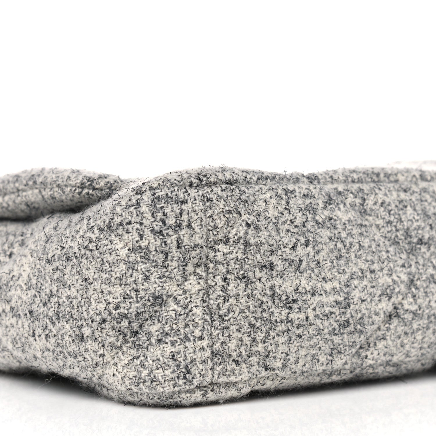 Chanel Tweed Quilted Medium Chanel 19 Flap Grey Ecru 8 of 10