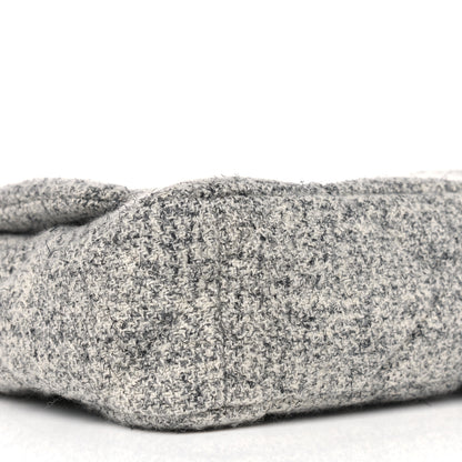 Chanel Tweed Quilted Medium Chanel 19 Flap Grey Ecru 8 of 10