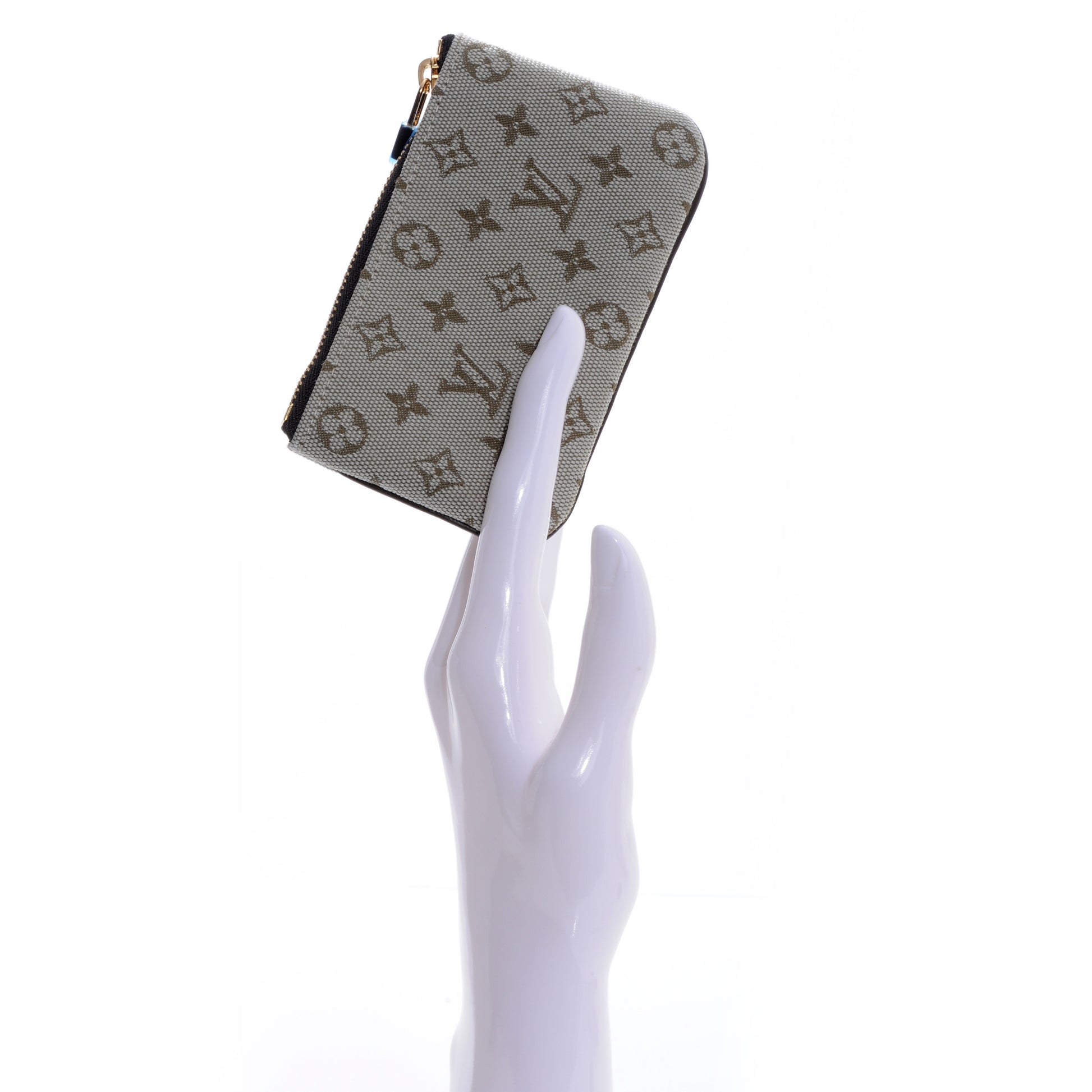 Louis Vuitton Mini Monogram Key Pouch Kaki 2 of 7