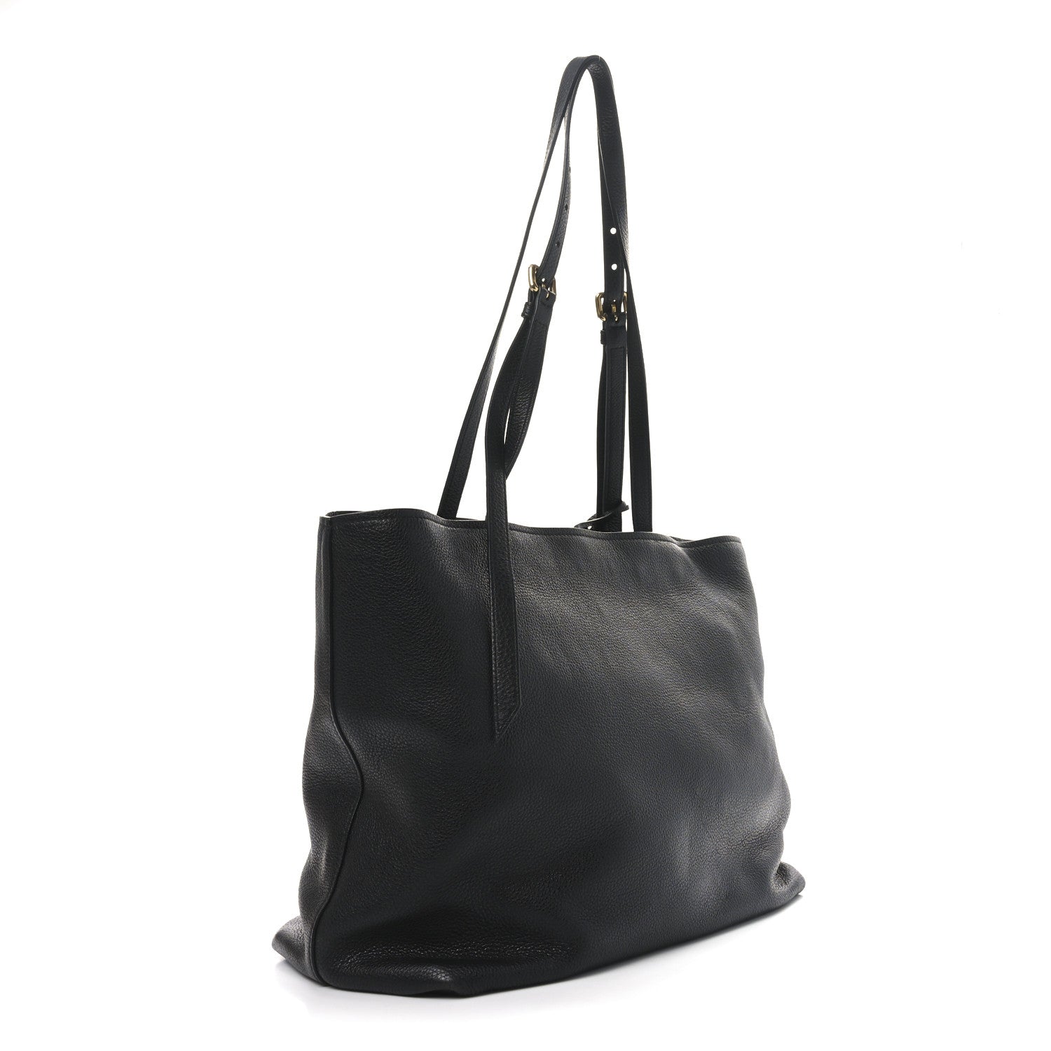 Prada Vitello Daino Pocket Shopping Tote Black 3 of 9