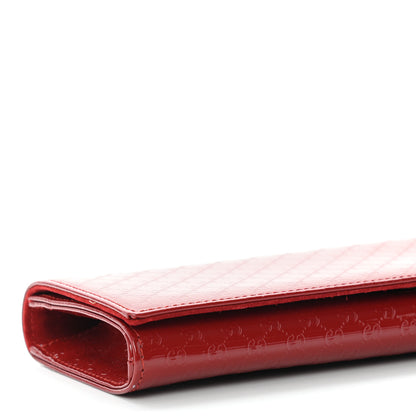 Gucci Patent Microguccissima Small Broadway Clutch Red 9 of 10