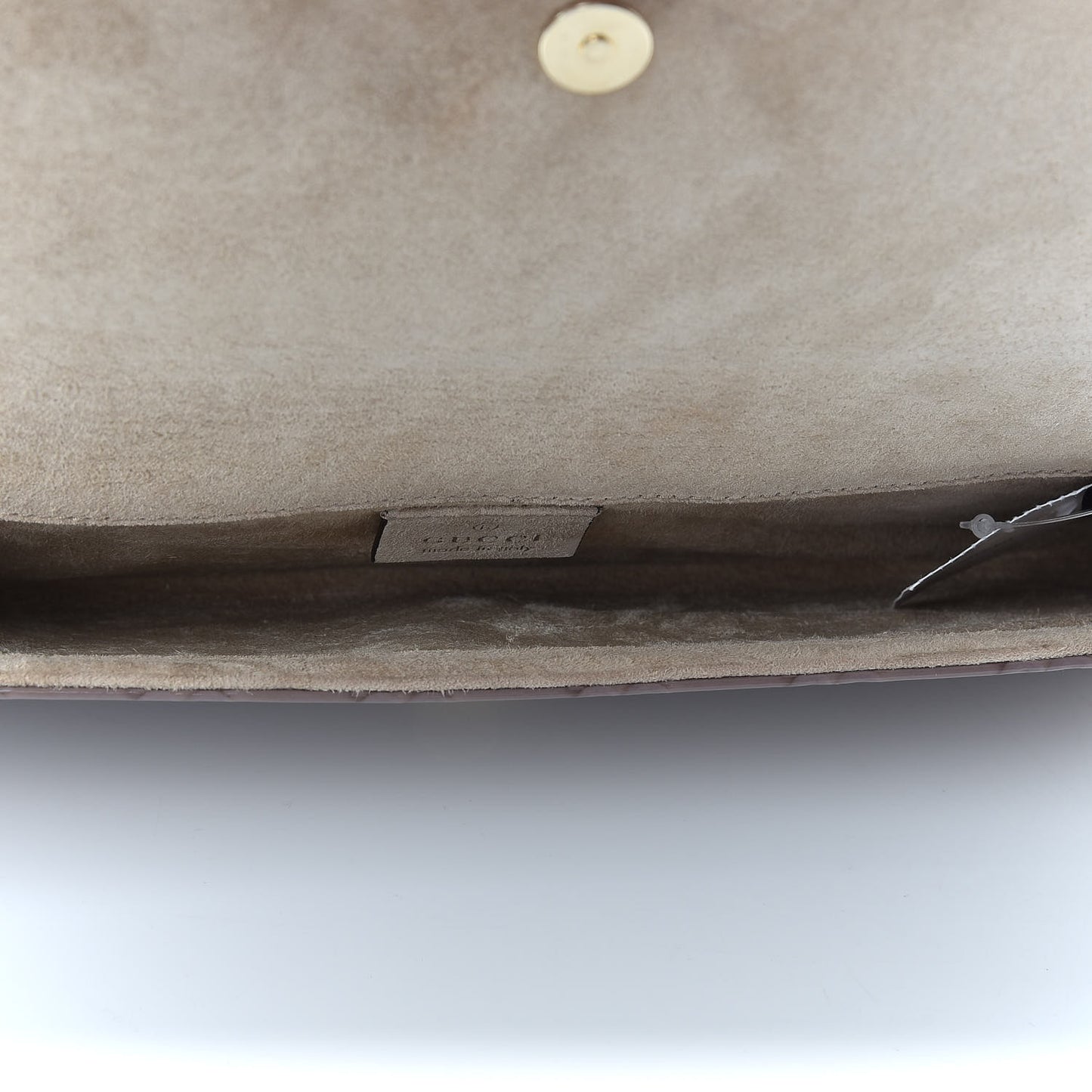 Patent Guccissima Small Broadway Clutch Lavender