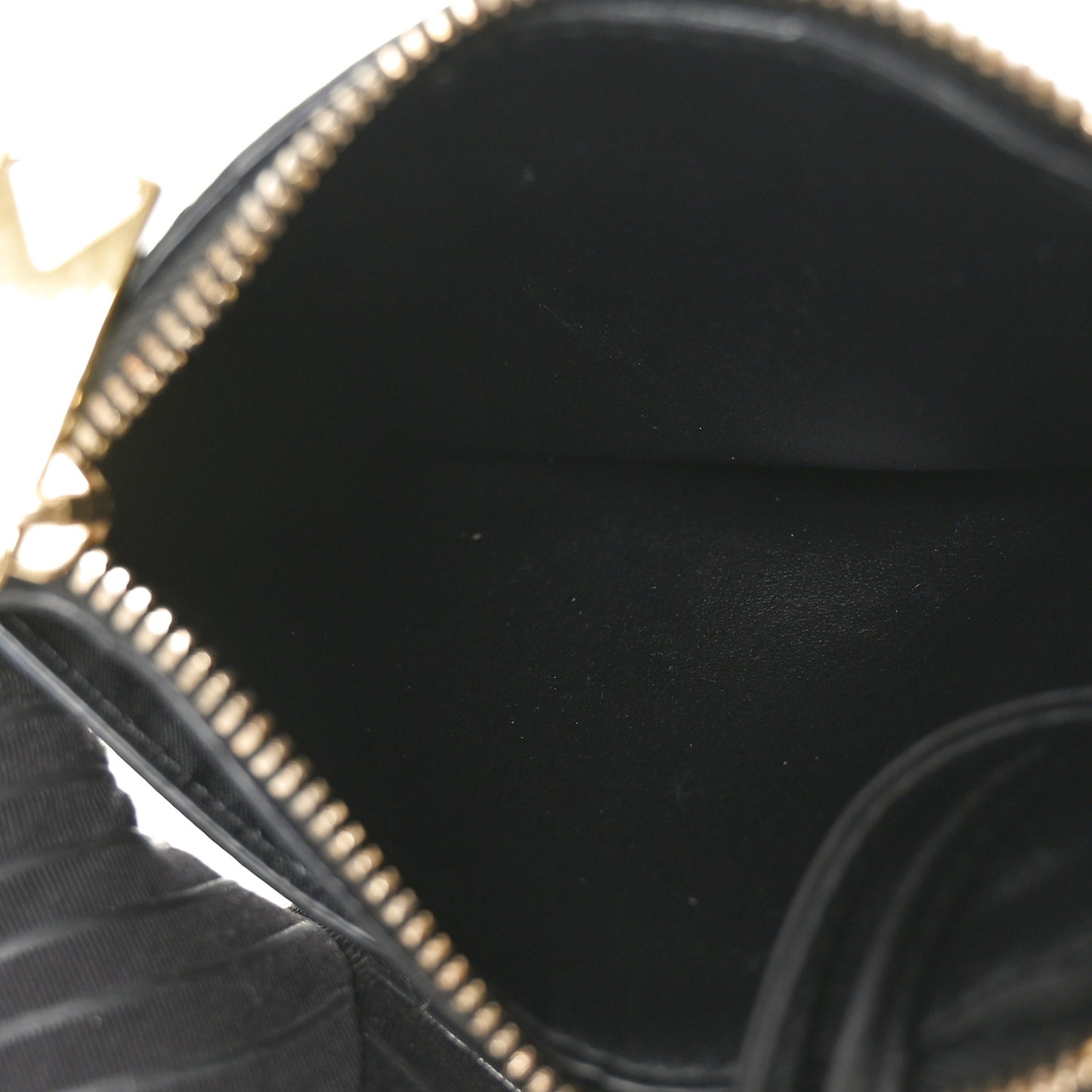 Nappa Intrecciato Key Pouch Zip Card Holder Black