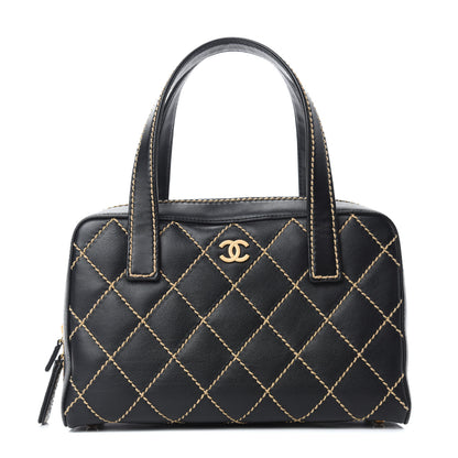 Chanel Calfskin Contrast Stitch Surpique Bowler Black 1 of 11