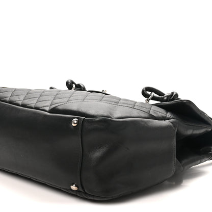 Chanel Calfskin Quilted Large Cambon Flap Black White 10 of 10