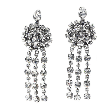 Gucci Metal Crystal Drop Earrings 1 of 4