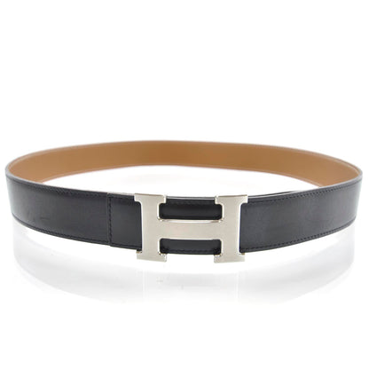 Hermes Leather Reversible H Belt 90 Black Gold 1 of 4