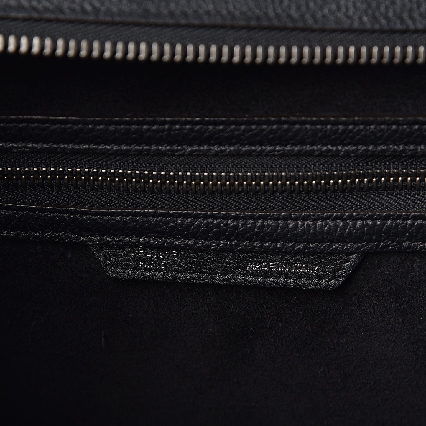 Drummed Calfskin Mini Luggage Black