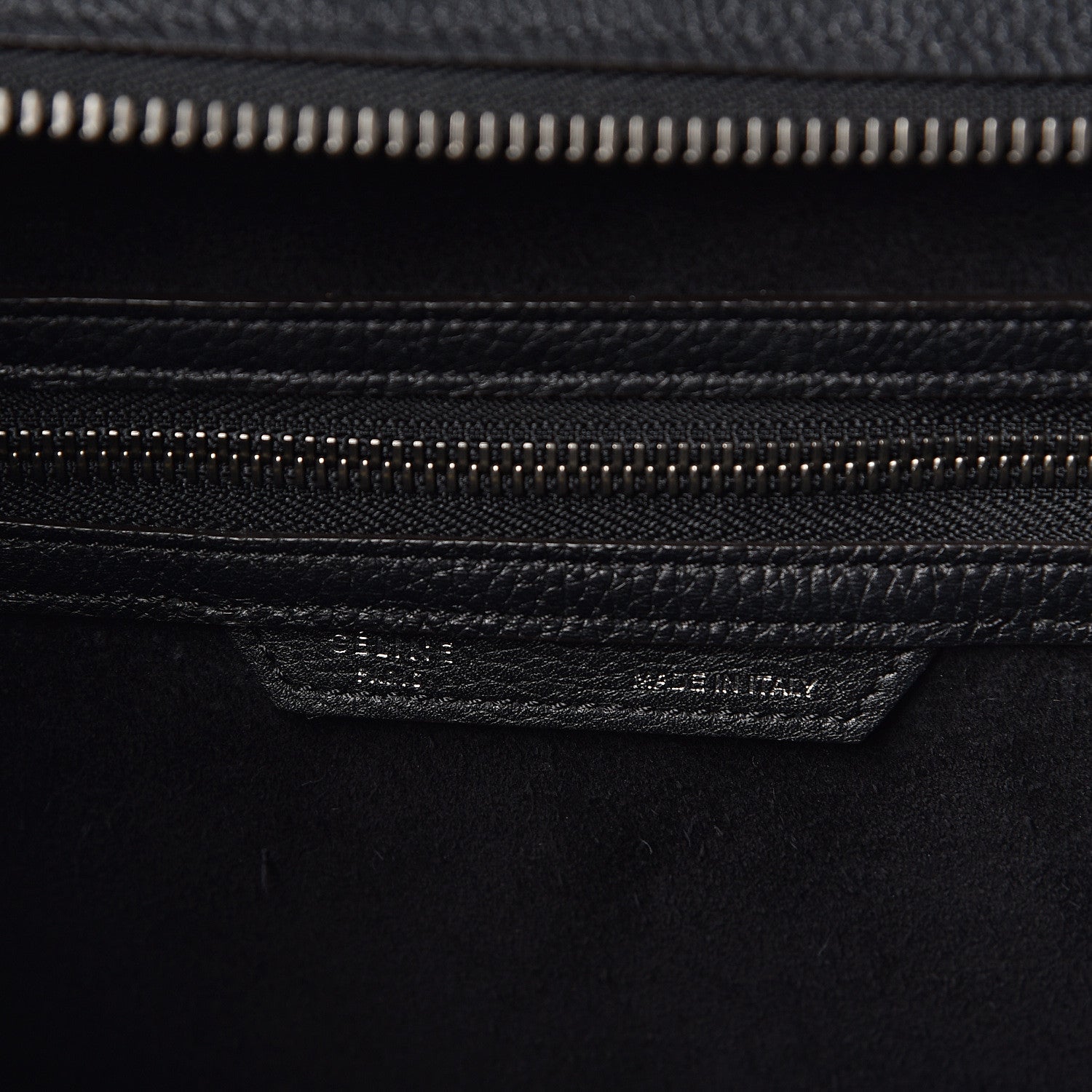 Celine Drummed Calfskin Mini Luggage Black 6 of 9