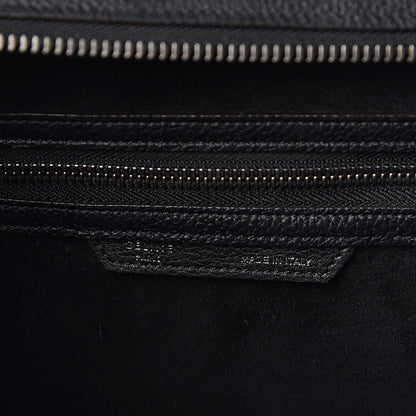 Celine Drummed Calfskin Mini Luggage Black 6 of 9