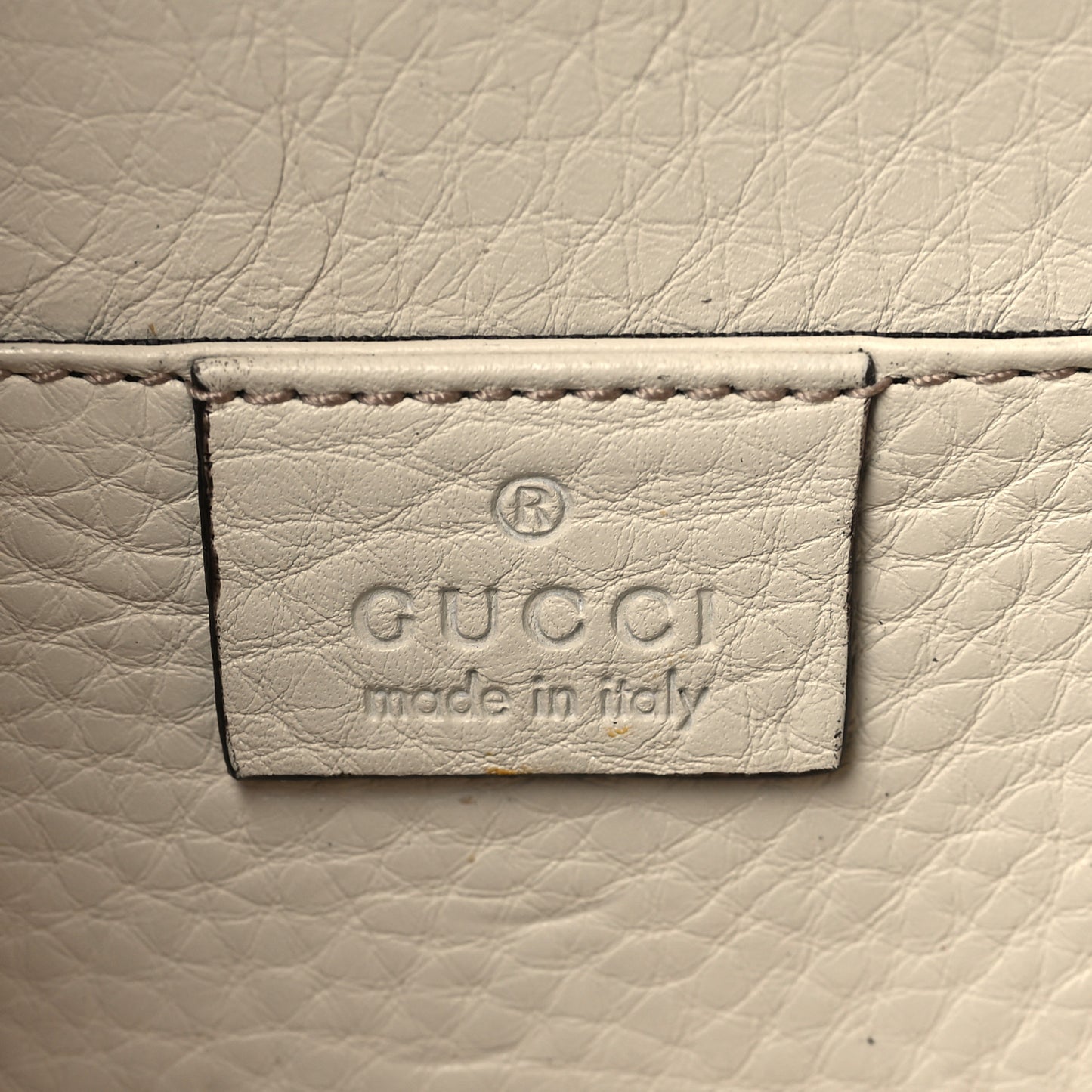 Pebbled Calfskin Soho Hard Case Clutch White