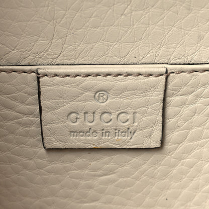 Gucci Pebbled Calfskin Soho Hard Case Clutch White 5 of 9