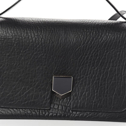 Jimmy Choo Grainy Calfskin Medium Lockett Shoulder Bag Black 6 of 8