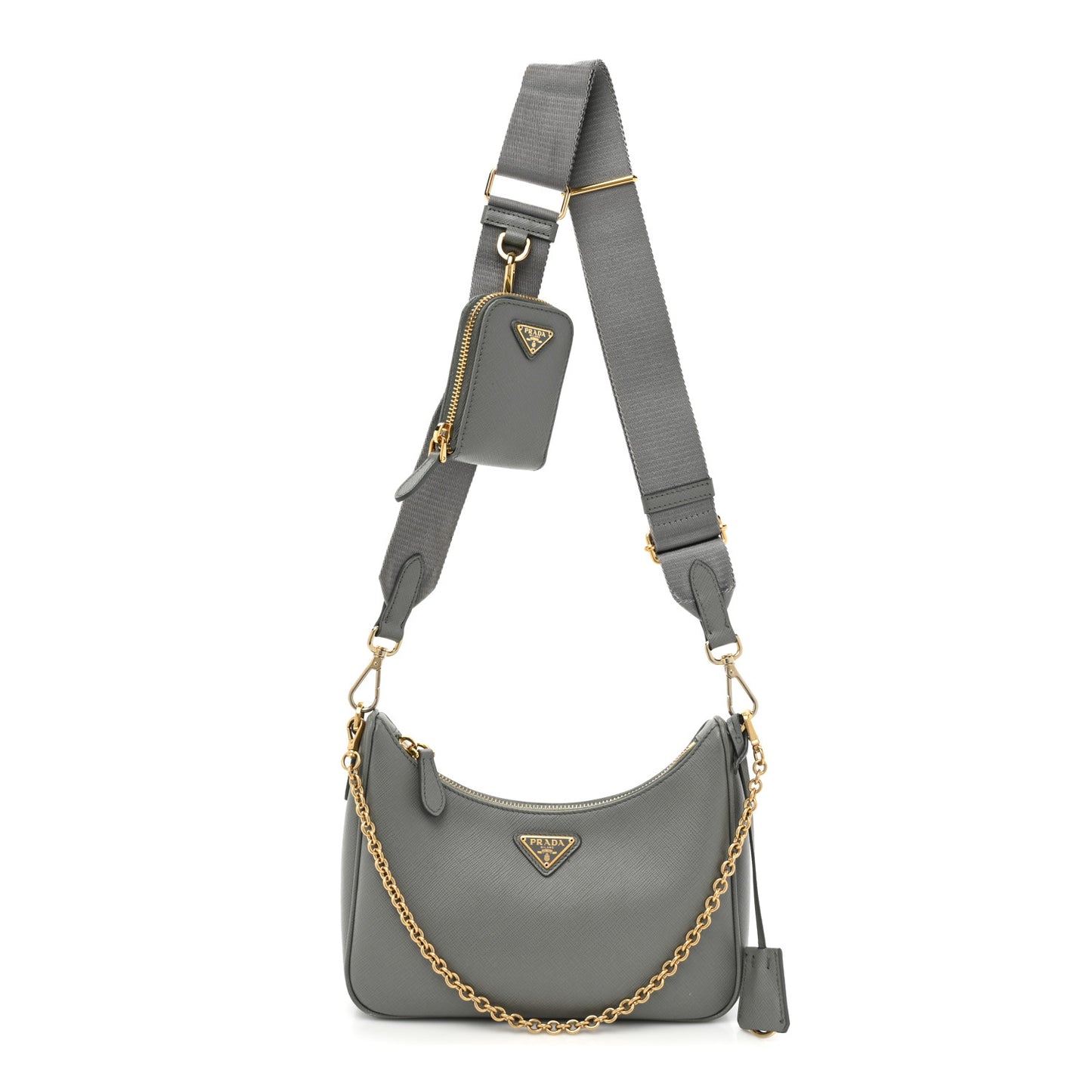 Saffiano Re-Edition 2005 Shoulder Bag Ardesia