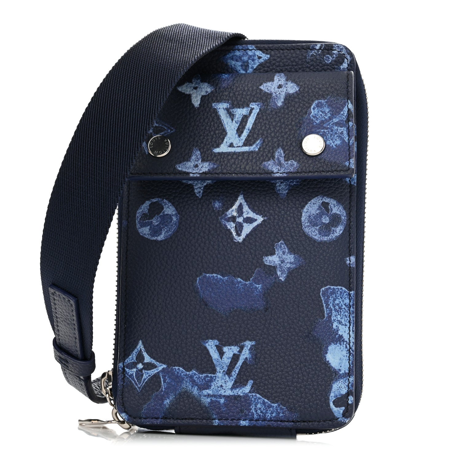 Louis Vuitton Monogram Ink Watercolor Phone Pouch Blue 1 of 10