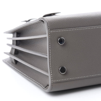 Saint Laurent Grained Calfskin Topstich Baby Sac De Jour Grey 5 of 10