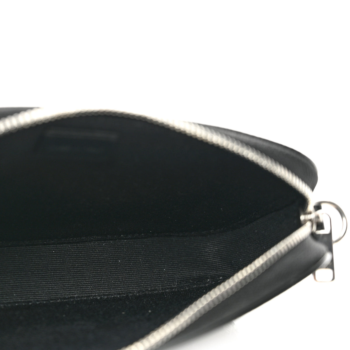 Triomphe Canvas Horizontal Pouch Silver Black
