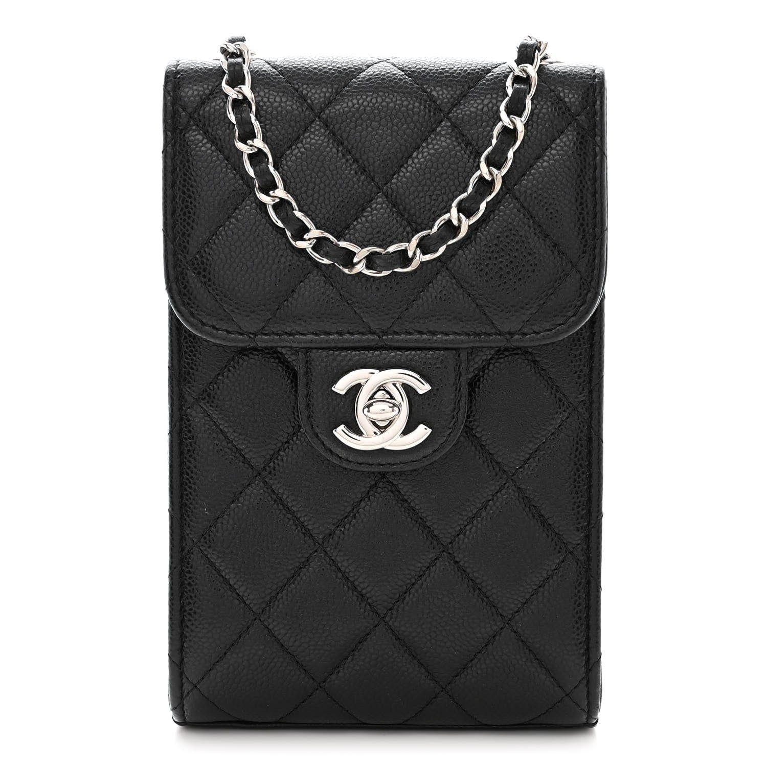 Chanel Caviar Quilted Classic Phone Holder Black 1 of 14