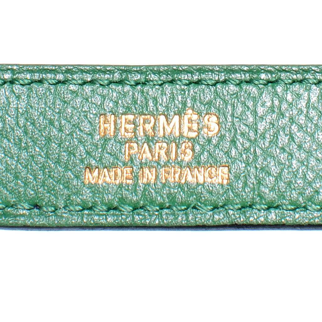 Box Courchevel Reversible Constance 18mm H Belt 65 Green Black