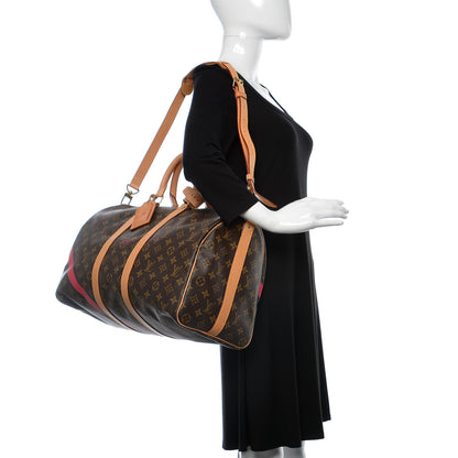 Louis Vuitton Monogram My LV Heritage Keepall Bandouliere 45 Fuchsia Black 2 of 14