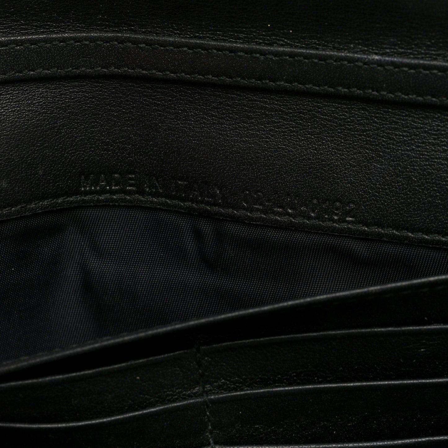 Patent Cannage Miss Dior Chain Wallet Black