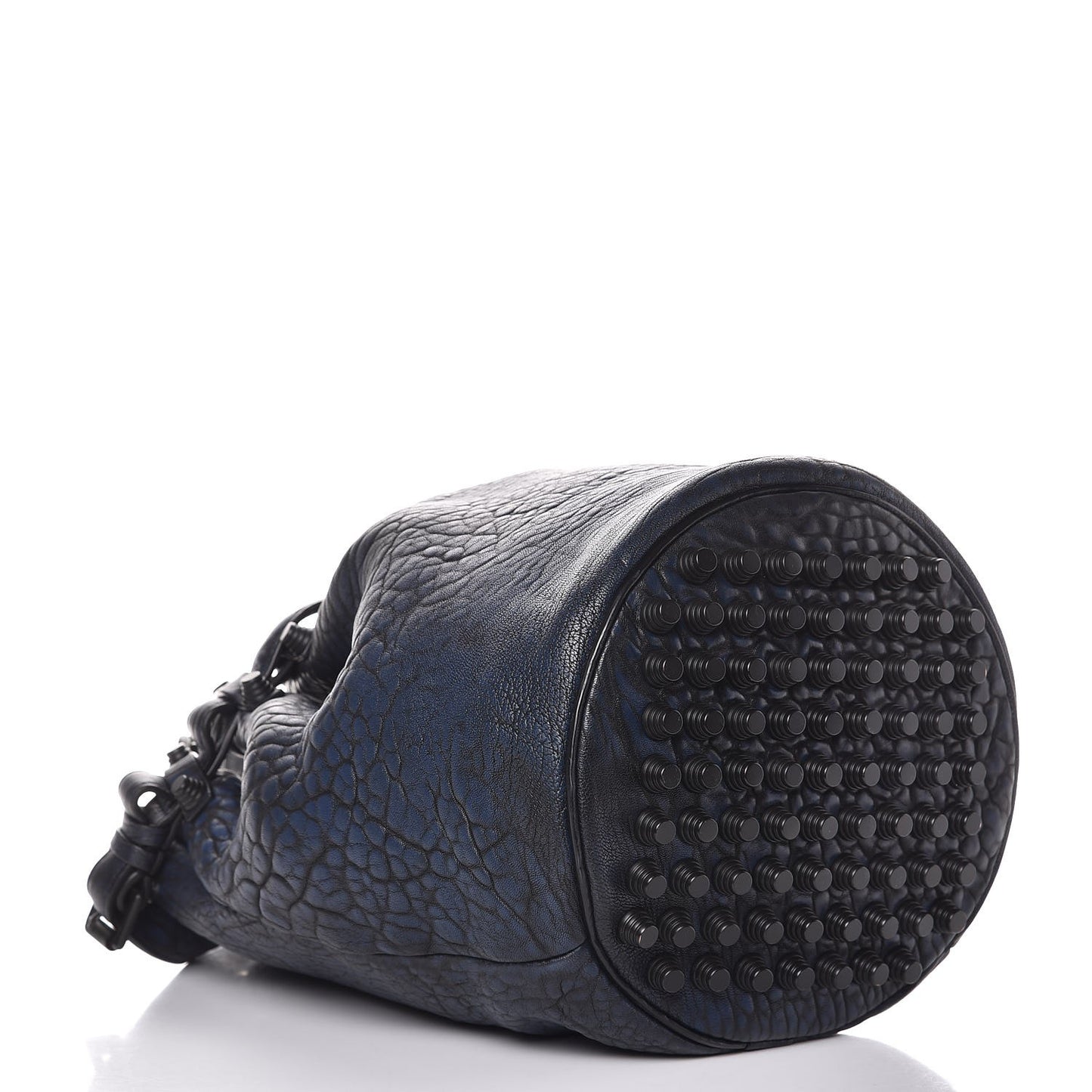 Pebbled Lambskin Diego Bucket Navy