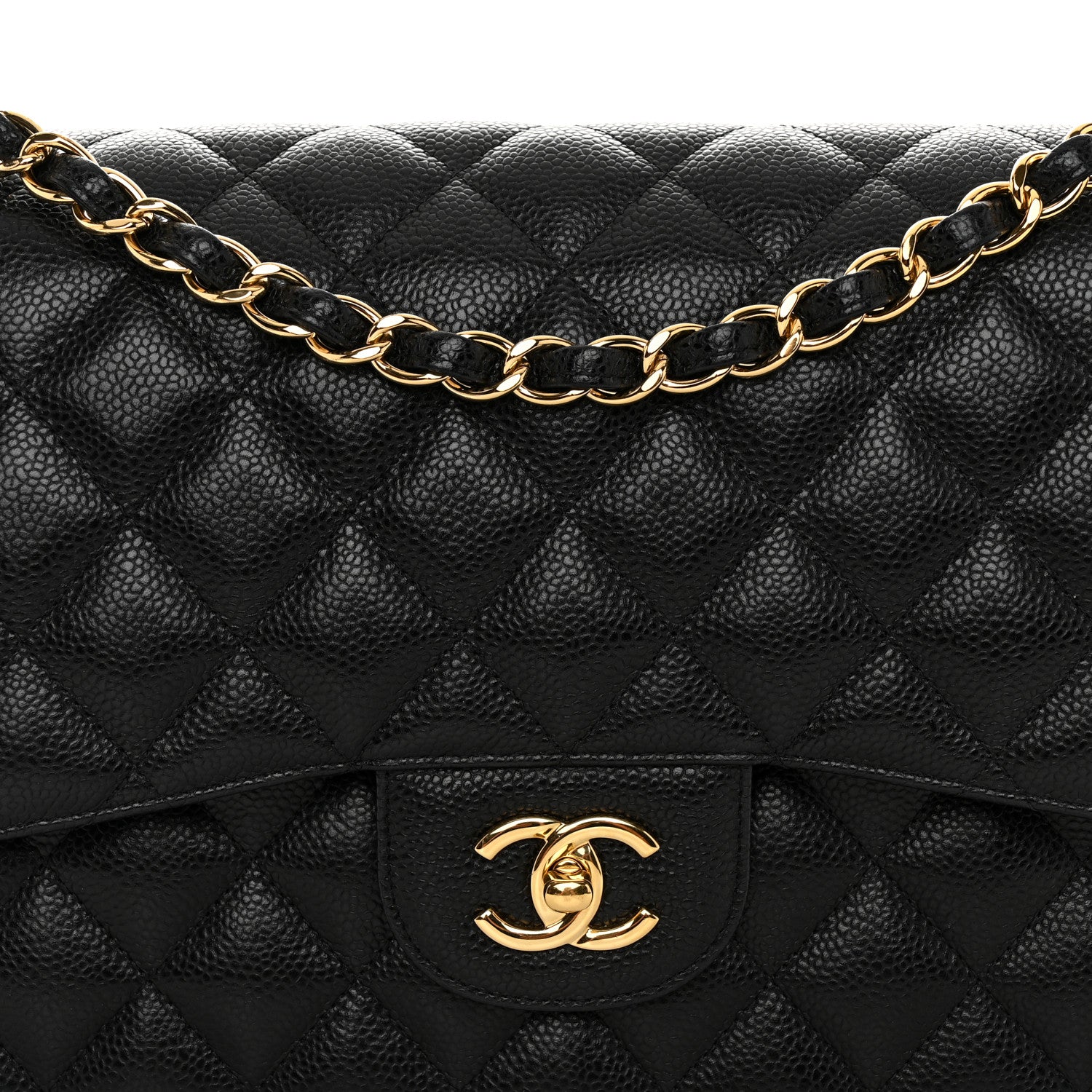 Chanel Caviar Quilted Jumbo Double Flap Black 8 of 10