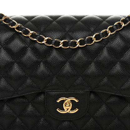 Chanel Caviar Quilted Jumbo Double Flap Black 8 of 10
