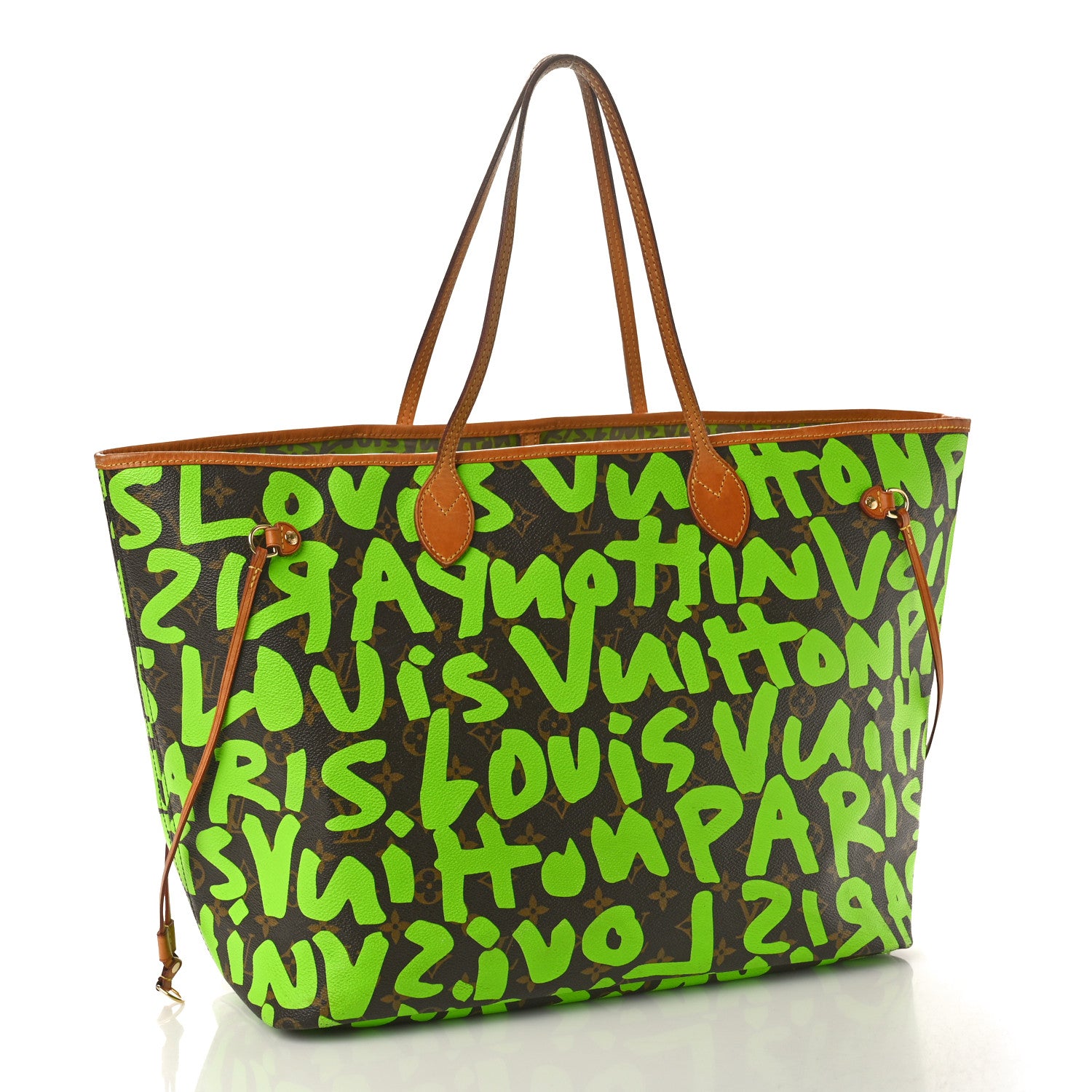 Louis Vuitton Monogram Graffiti Neverfull GM Green 3 of 12