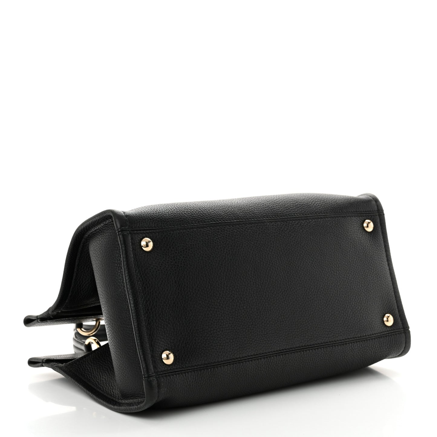 Grained Calfskin Medium Meera Tote Black