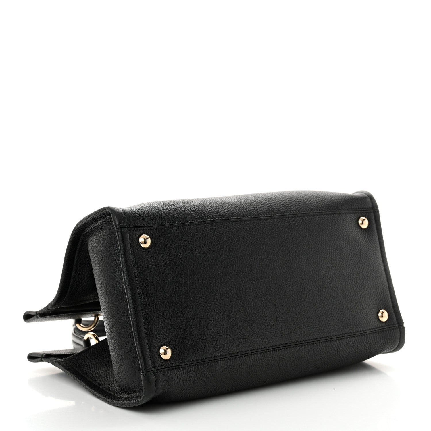 Salvatore Ferragamo Grained Calfskin Medium Meera Tote Black 4 of 12
