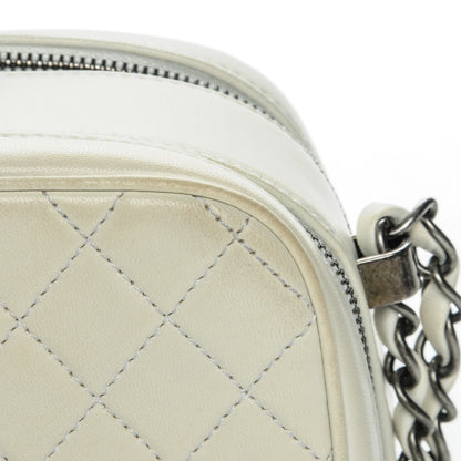 Chanel Lambskin Quilted Small Coco Boy Camera Case White 8 of 8