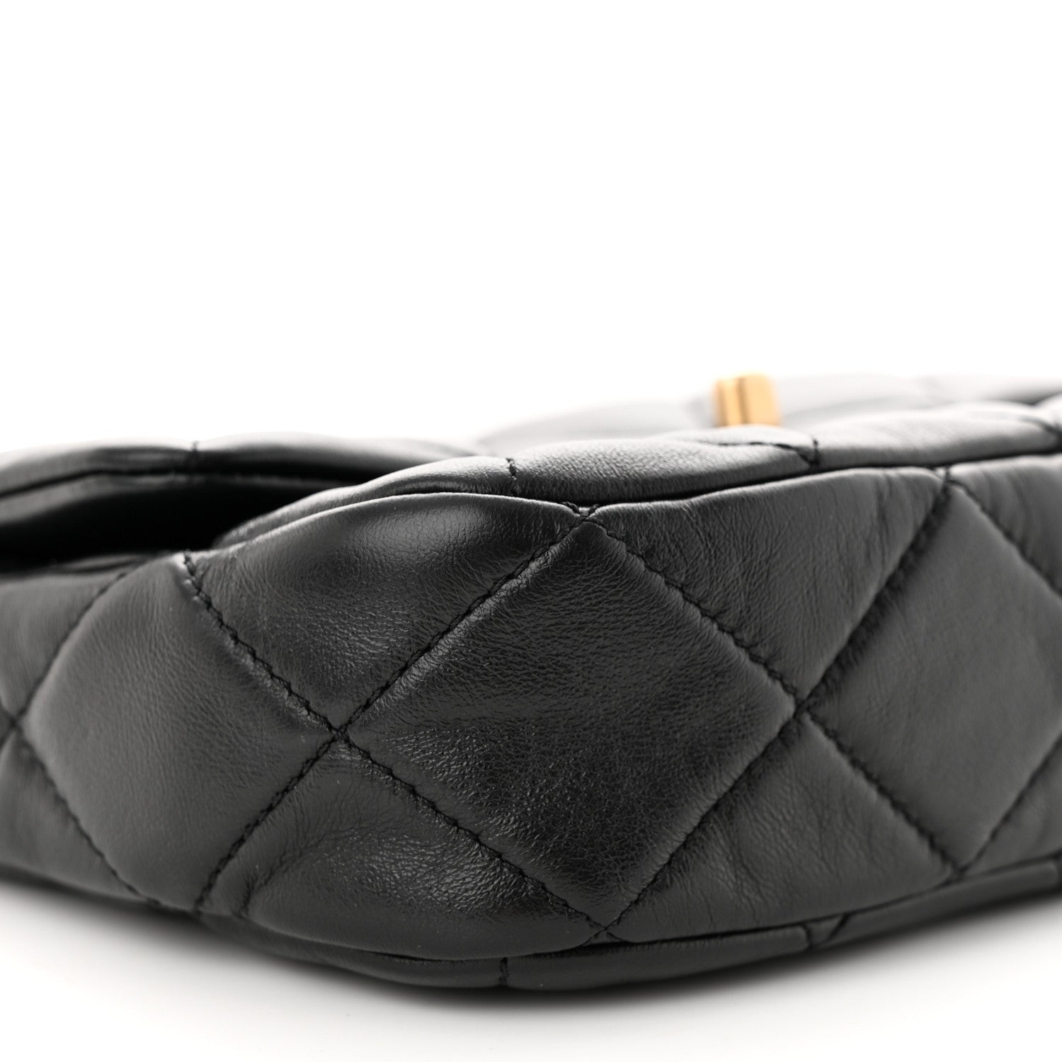 Chanel Lambskin Quilted Mini Lacquered Chain Flap Black 9 of 11