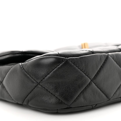 Chanel Lambskin Quilted Mini Lacquered Chain Flap Black 9 of 11